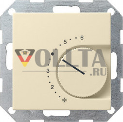 Gira 039001 System55 Регулятор температуры помещения,  цвет: кремово-белый, тон:глянец