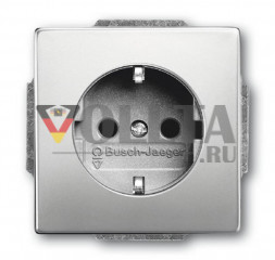 Busch-Jaeger 20EUCKS-866 Pur Edelstahl SCHUKO-розетка  16А,