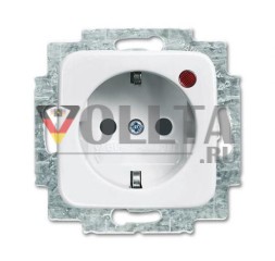 Busch-Jaeger 2310EUGL/VA-214-11 Busch-Protector® SCHUKO® розетка вставная, с защитой от перенапряжения альпийский белый