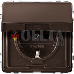 Schneider серия: Merten MEG2310-7215 Aquadesign SCHUKO-розетка 16А, цвет:темно-коричневый