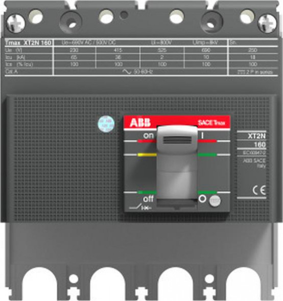 ABB Stotz-Kontakt XT2S 160 ВЫКЛЮЧАЮЩАЯ ЧАСТЬ 4p FF, XT2S 160 4P FF Компактный автоматический выключатель Tmax XT2 с передними клеммами, 1SDA068169R0001