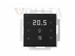 MULLER TS 58.11 knx6TS KNX сенсорный датчик | 6-позиционный, 2 x освещение, 2 x затенение, дисплей | угольно-черный | 55x55 мм