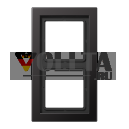 Рама Jung ALD2982D 2-сторонняя, вертикальный и горизонтальный монтаж, окрашенный алюминий, LS-DESIGN, темный (окрашенный алюминий)