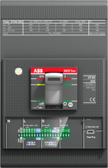 ABB Stotz-Kontakt XT4H 160 Ekip E-LSIG In=100A 3P FF , XT4H 160 Ekip E-LSIG IN=100A 3P FF Компактный автоматический выключатель Tmax XT4 , 1SDA069623R0001
