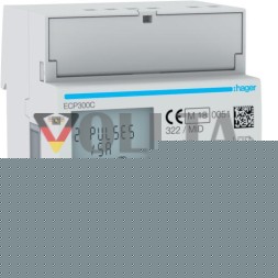 Счетчик электроэнергии Hager ECP300C 3-фазный 1A или 5A S0 MID