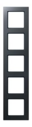 Рама Jung AC585BFANM 5-позиционная, вертикальный и горизонтальный монтаж, окрашенная термопластиком, A CREATION, матовый антрацит