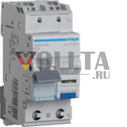 Hager ADF913D 1P+N 6kA B-13A 30mA Тип F дифференциальный выключатель тока