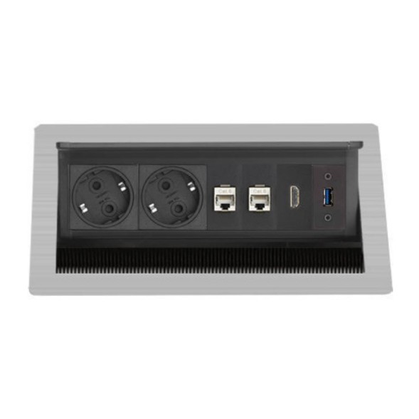 EVOline FlipTop Push M / Netbox / 2x pwr / 2x RJ45 / HDMI / USB 3.0