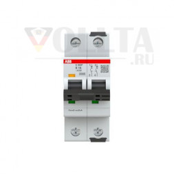 Автоматический выключатель ABB Stotz-Kontakt 2CDS382001R0165 S302P-B16 B25kA 16A 2P