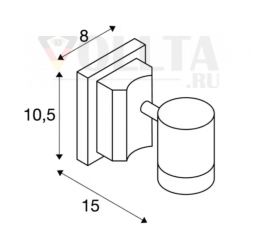 SLV MYRA WALL наружный настенный и потолочный светильник, однопламенный, QPAR51, IP55, антрацит, до 50 Вт (233105)