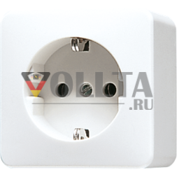 Розетка SCHUKO® Jung 321AWW, 16 А, 250 В ~, 39 мм, винтовые клеммы, AP 600, альпийский белый