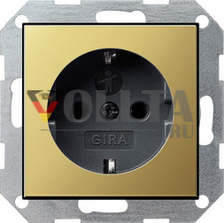 Gira 0453604 System55 SCHUKO-розетка 16А, латунь