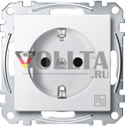 Schneider серия: Merten MEG2356-0419 System M SCHUKO-розетка 16А, c символом микроволновка цвет:полярная белизна, тон: матовый