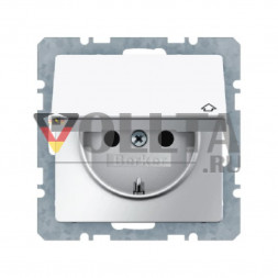 Berker 47516069 Q1 SCHUKO-розетка  16А, c штамп символ цвет:полярная белизна