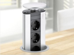 EVOline Port DATA / черный / 3 выдвижных разъема / 2 разъема RJ45