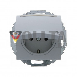 Berker 47461404 S1 SCHUKO-розетка  16А, цвет: алюминевый, тон: матовый