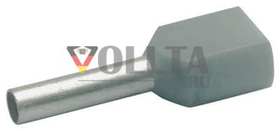 Klauke 870/8 Двойной наконечник 2x 0,75mm изолированные, цвет: серый 100 штук