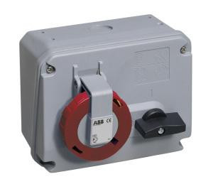 ABB Stotz-Kontakt 316MHS9W, Переключаемая настенная розетка, 16 A 9h, IP67, 3P+E, 2CMA167811R1000