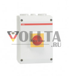 ABB Stotz-Kontakt OTP63BA3M, выключатель нагрузки в корпусе 3-полюсный 80A 690V с красно-желтой ручкой, 1SCA022401R3780