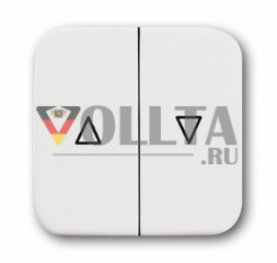 Busch-Jaeger 2504-214 Reflex SI, переключатель  для жалюзи/кнопка клавиша двойная, клавиша цвет: альпийский белый