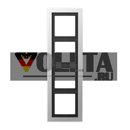 Рама Jung ALD2984-L 4-х сторонняя, вертикальный и горизонтальный монтаж, LS-DESIGN, алюминий (окрашенный)