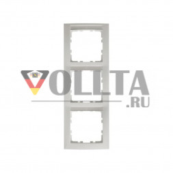 Berker 10139919 S1 рамка,3 группы, вертикальная, цвет:полярная белизна, тон: матовый