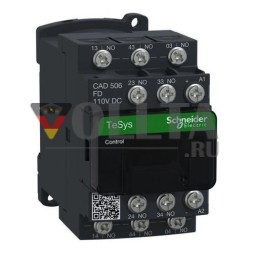 Контактор Schneider Electric CAD506FD 5S 110 В постоянного тока