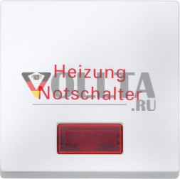 Schneider серия: Merten 434919 System M Отопитель-аварийный выключатель крышка, цвет:полярная белизна