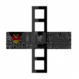 Рама Jung AC585BFSW 5-позиционная, вертикальный и горизонтальный монтаж, термопластик, A CREATION, черный