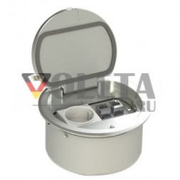 BS 8602A1 Напольная розетка,2x портовая, круглая откидная крышка Шуко розетка и RJ45