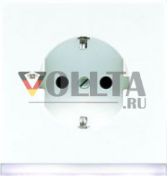 Jung LS520-OSWLEDW LS990 SCHUKO-розетка  16А, c LEDs белый Цвет алюминевый цвет: черный