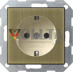Gira 0453613 System55 SCHUKO-розетка 16А, цвет:бронза