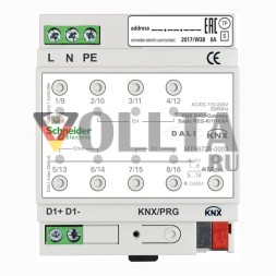 Schneider Electric MTN6725-0003 KNX Basic REG-K/1/16/64 1-канальный шлюз DALI