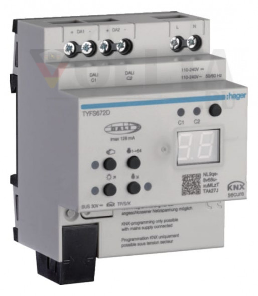 Hager TYFS672D KNX/DALI 2 безопасный двусторонний шлюз