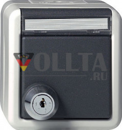 Gira 044730 WG AP SCHUKO-розетка 16А, замки отсортированы цвет:серый
