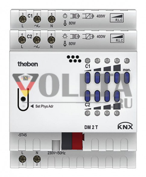 Theben 4940270 Активатор переключателя DM 2 T KNX диммер FIX1 2-х канальный