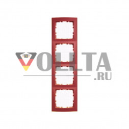 Berker 10148962 S1 рамка четверная цвет: красный, тон:глянец