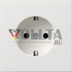 Gira 0466112 Ширококлавишный выключатель SCHUKO-розетка 16А, цвет:чисто белый, тон:глянец