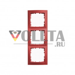 Berker 10138962 S1 рамка,3 группы, цвет: красный, тон:глянец