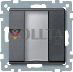 Schneider серия: Merten 627614 System M KNX кнопка, клавиша A plus двойная, цвет:антрацит, тон: матовый