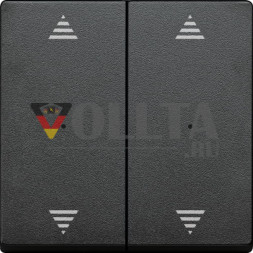 Merten 625814 System M Клавиша для модуля, двойная, клавиша цвет:антрацит, тон: матовый