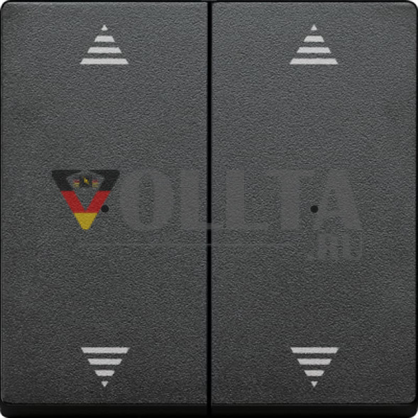Merten 625814 System M Клавиша для модуля, двойная, клавиша цвет:антрацит, тон: матовый