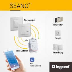 LEGRAND 765930 стартовый пакет SEANO с Netatmo | Шлюз с главным выключателем | антрацит