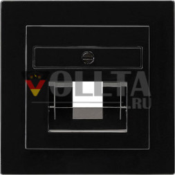 Gira 027047 S-Color Телефон UAE/IAE/ISDN крышка, цвет: черный, тон:глянец