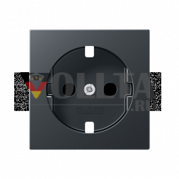 Крышка Jung A1520BFKIPLANM для розеток SCHUKO®, встроенная повышенная защита от прикосновений, SAFETY+, термопластиковая краска, серия A, матовый антрацит