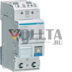 Hager ARC906D AFDD 1P+N 6kA B-6A 2M противопожарный выключатель