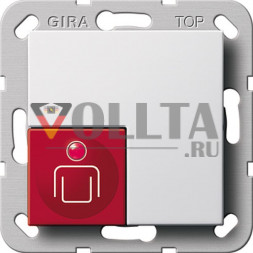 Gira 290003 System55 кнопка вызова, цвет:чисто белый, тон:глянец