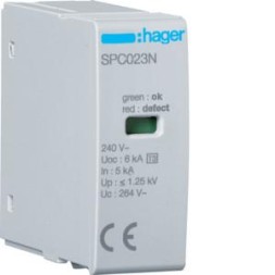 Hager SPC023N T3 1P Uc 264V In 5kA Uoc 6kV вставной модуль