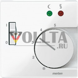 Schneider серия: Merten 534919 System M Терморегулятор пола, крышка, цвет:полярная белизна, тон:глянец