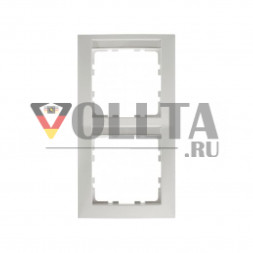 Berker 10128919 S1 рамка двойная,   вертикальная, цвет:полярная белизна, тон:глянец